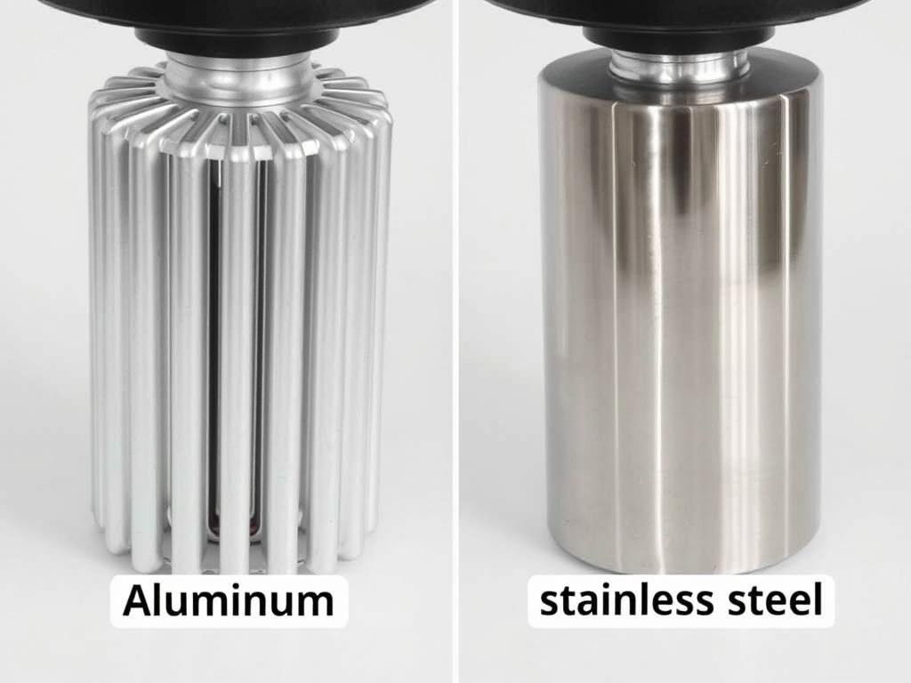 Comparison of aluminum and stainless steel condenser coils